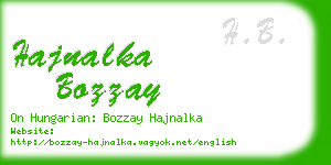 hajnalka bozzay business card